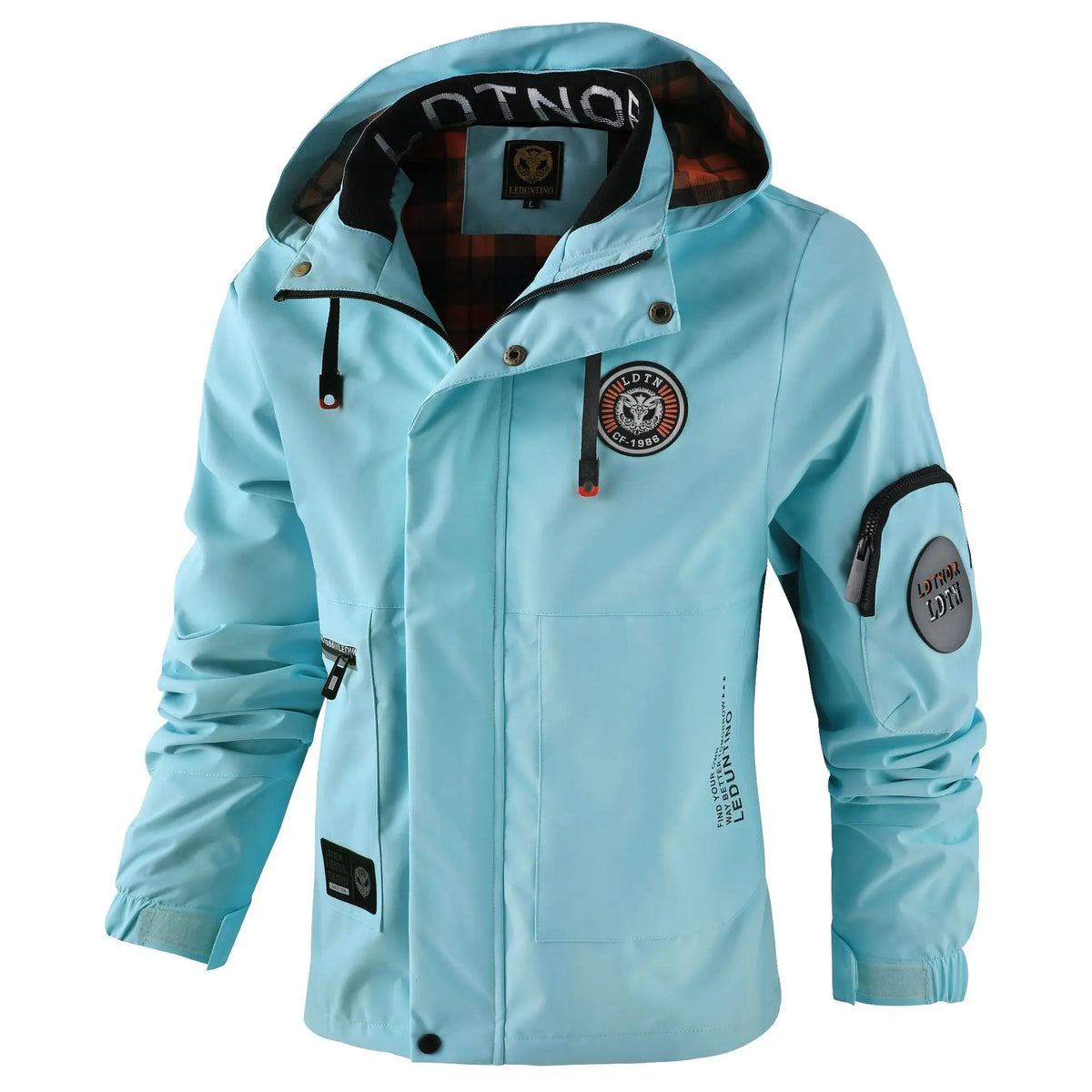 Herren Jacke mit Kapuze & Mehreren Taschen - Casual Windjacke