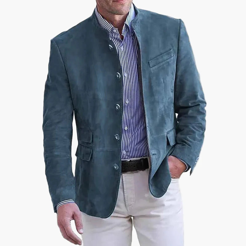 Herren Stehkragen Sakko – Eleganter Freizeit- und Business-Blazer im modernen Look