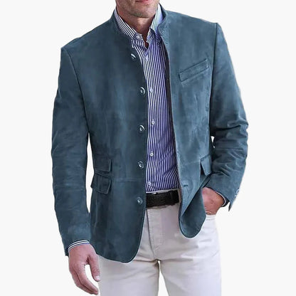 Herren Stehkragen Sakko – Eleganter Freizeit- und Business-Blazer im modernen Look