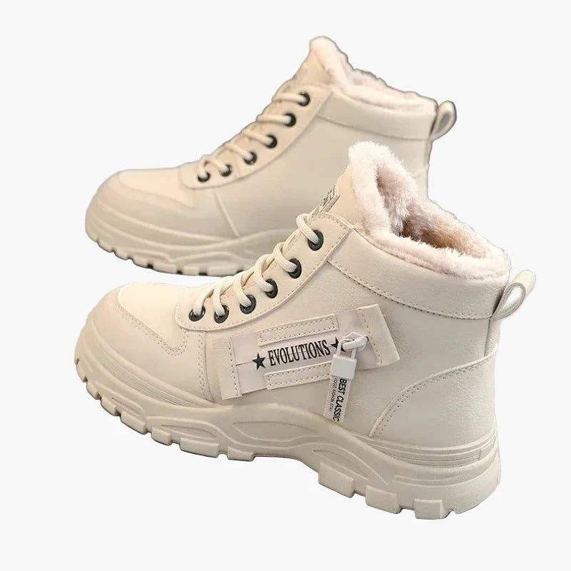 Damen Winter Sneaker Boots – Modische High-Top Freizeitschuhe mit Warmfutter für kalte Tage