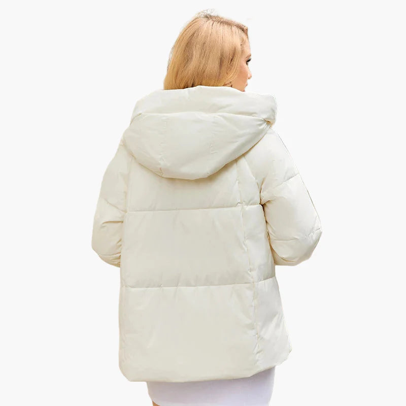 Damen Winter Steppjacke mit Kapuze – Modischer Alltagsmantel für kalte Tage
