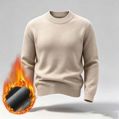 Herren Mock-Neck Pullover Langarm Basic Strickpullover