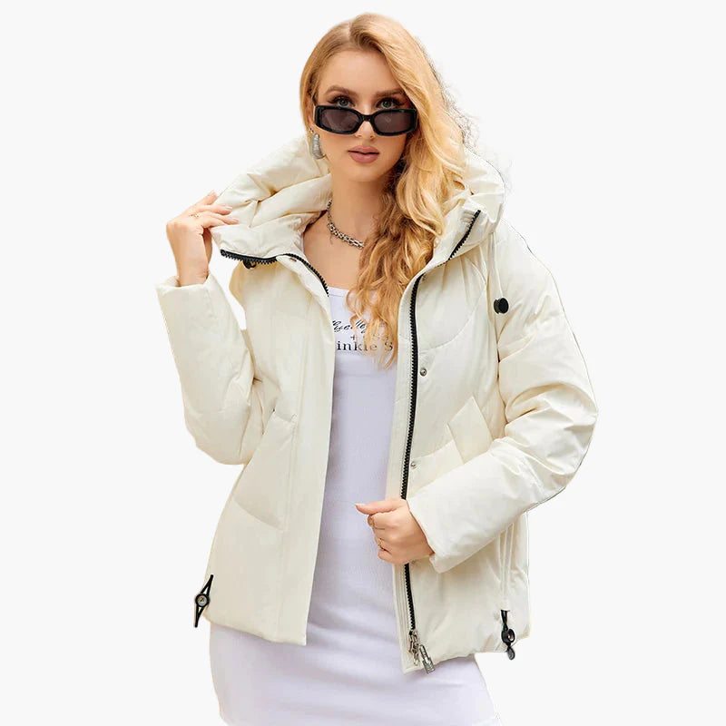 Damen Winter Steppjacke mit Kapuze – Modischer Alltagsmantel für kalte Tage