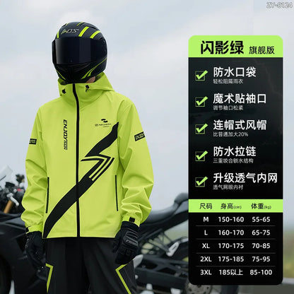 Regenjacke und Regenhose Set Motorradanzug Wasserdicht Winddicht