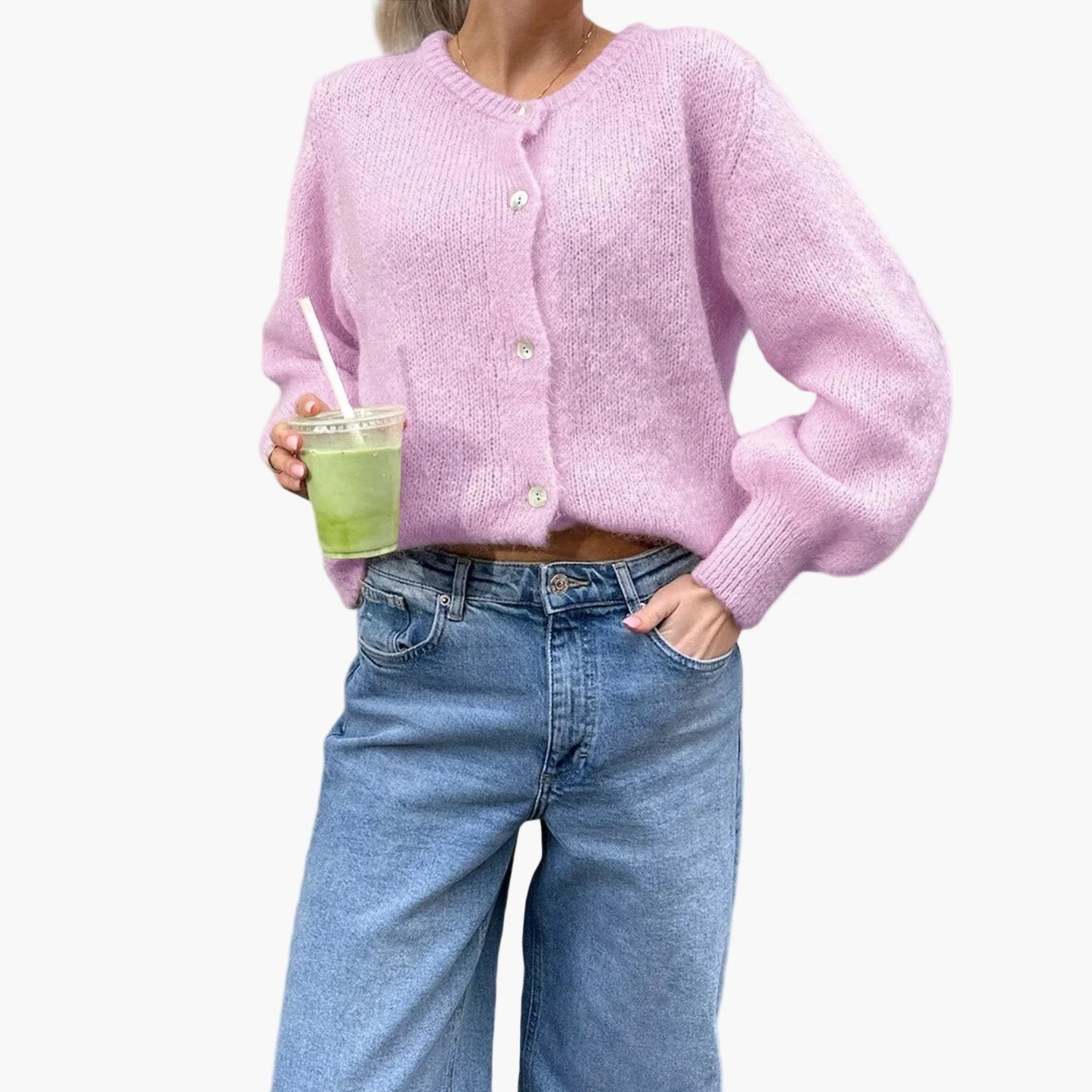 Damen Strickcardigan im lässigen Stil für Alltag und Freizeit