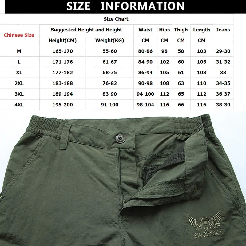 Herren Cargo Hose Grau mit Seitentaschen & elastischem Bund