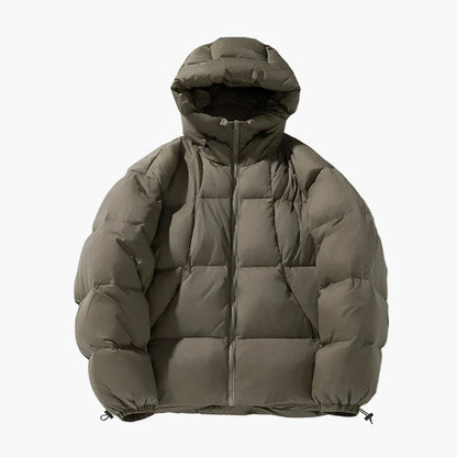 Herren Oversized Daunenjacke – Winter Steppjacke mit Kapuze, Streetwear Stil, Ideal für kalte Tage