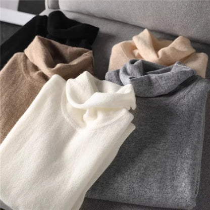 Damen Rollkragen Weste Ärmellos Strickpullover Unifarben