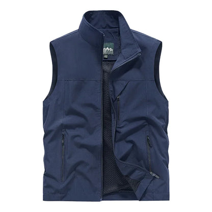 Herren Outdoor Weste mit Stehkragen und Reißverschlusstaschen