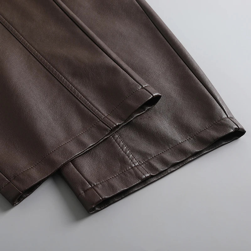 Damen Weite Hose mit weitem Bein und hoher Taille