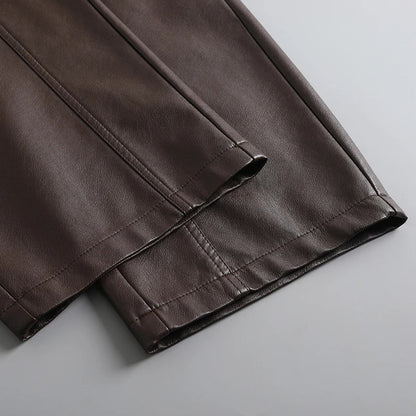 Damen Weite Hose mit weitem Bein und hoher Taille