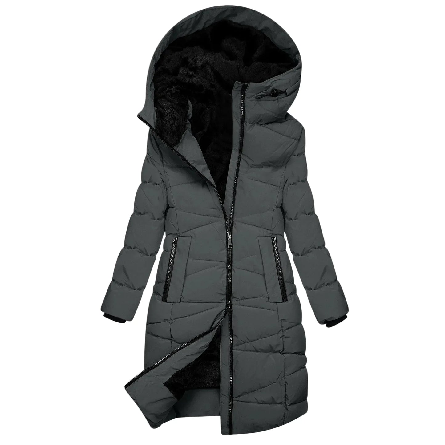 Damen Wintermantel mit Extragroßer Kapuze – Stylischer Kälteschutz für den Alltag