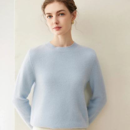 Damen Pullover Rundhals Langarm Weiches Material