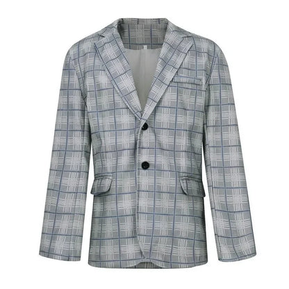 Herren Blazer Modern Kariert Business Casual Sakko – Stilvoll für Büro & Freizeit