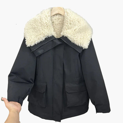 Damen Winterparka mit Teddykragen – Stilvolle Outdoorjacke für kalte Tage