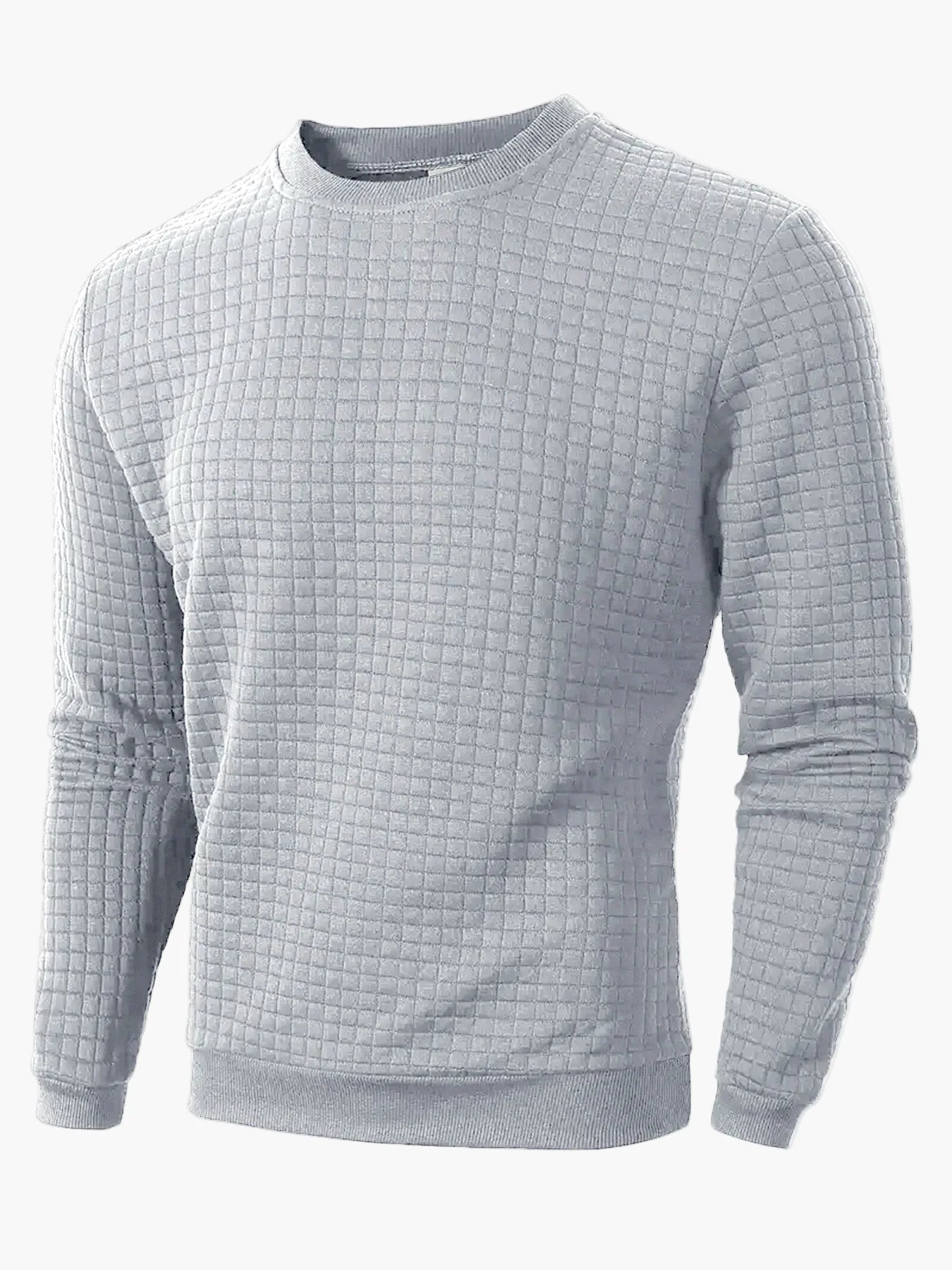 Herren Sweatshirt mit Strukturmuster – Lässiger Rundhals Pullover für Alltag und Freizeit