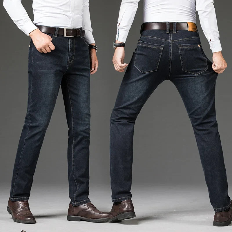 Herren Jeanshose im klassischen Stil, Dunkelblau