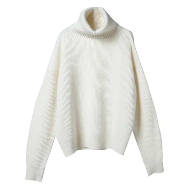 Damen Strickpullover mit Rollkragen – Modisch und Bequem für Alltag und Büro