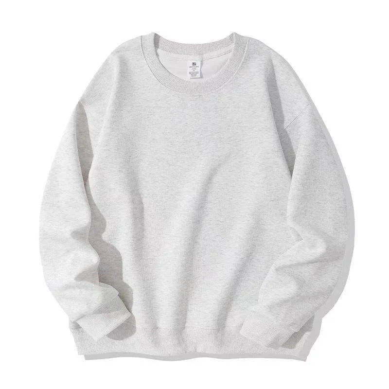 Unisex Basic Rundhals Sweatshirt Uni Farbe Langarm