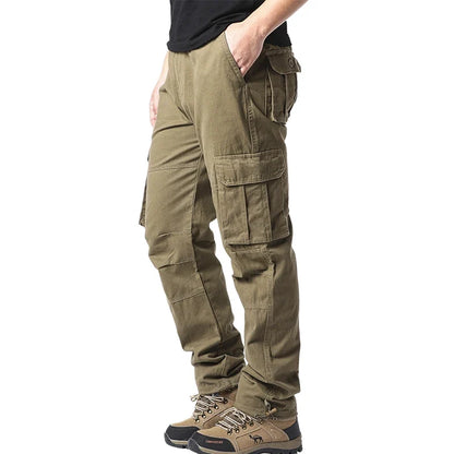 Herren Cargo Hose Freizeithose mit Taschen Outdoor Arbeitshose