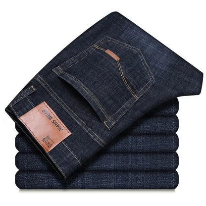Herren Jeans Hose Straight Fit Dunkelblau Blau Schwarz mit 5 Taschen