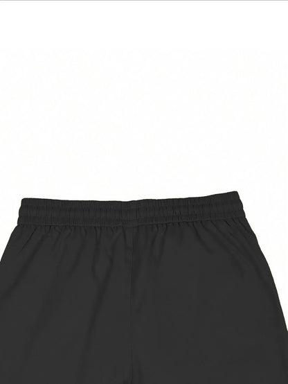 Herren Cargo Hose Schwarz mit Taschen, Bequeme Freizeithose