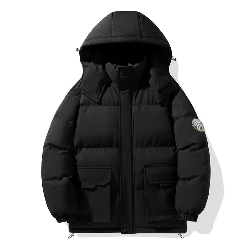 Unisex Winter Steppjacke mit Kapuze und Taschen, gepolstert, in verschiedenen Farben