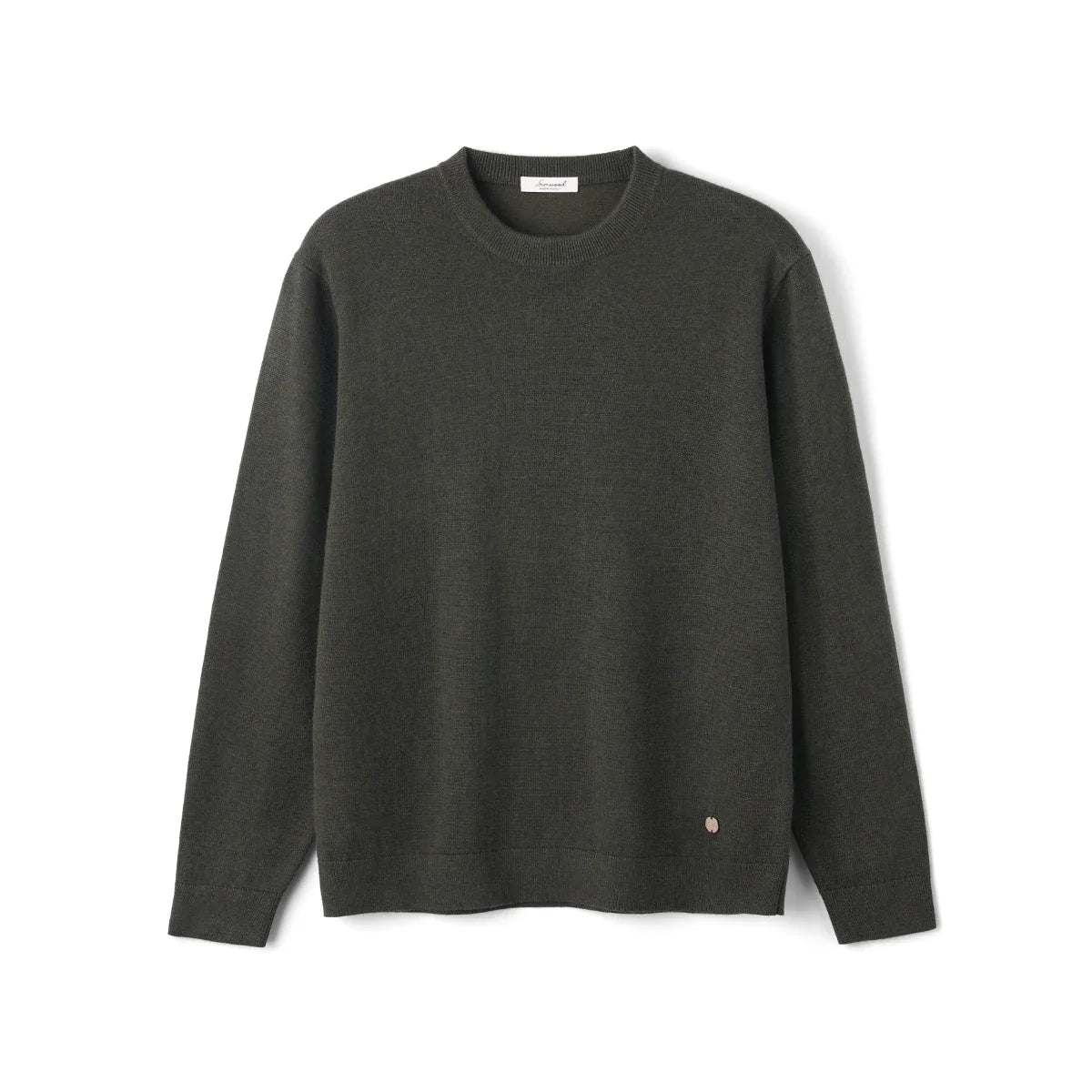 Unisex Langarm Pullover Rundhals Ausschnitt aus Feinstrick
