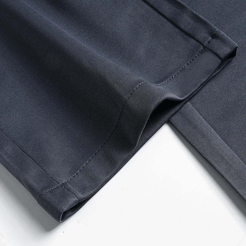 Herren Hose Business Freizeit Stretch Slim Fit Dunkelgrau