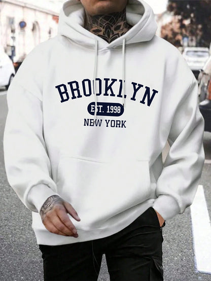 Herren Hoodie mit Kordelzug und Kängurutasche – Verschiedene New York Designs