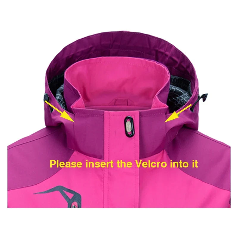 Damen Outdoorjacke mit Kapuze – Mehrfarbig