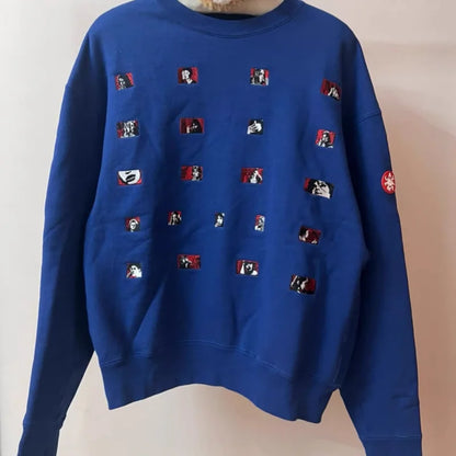 Unisex Langarm Sweatshirt Rundhalsausschnitt mit grafischem Aufdruck