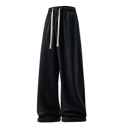 Unisex Jogginghose Weites Bein mit Kordelzug – Schwarz, Dunkelgrau, Hellgrau, Beige