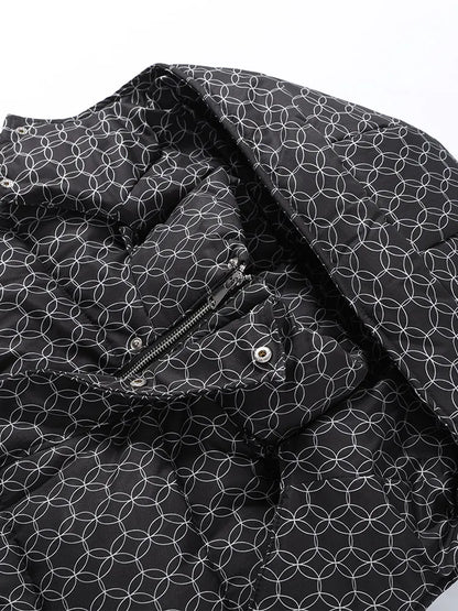 Damen Steppjacke mit Kapuze und Kordelzug, gepolstert, versch. Muster