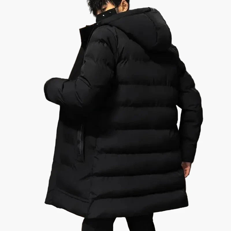 Herren Winter Steppmantel mit Kapuze – Modischer langer Parka für kalte Tage