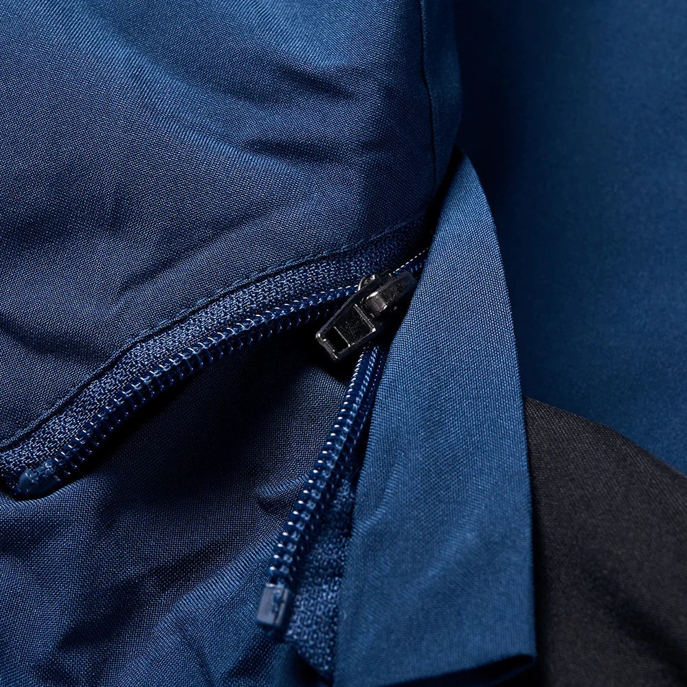 Herren Winterjacke mit Kapuze und Fleece-Futter – Atmungsaktiv & Winddicht, Blau