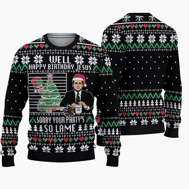 Herren Ugly Christmas Sweater – Lustiger Weihnachtspullover mit Spruch und Motiv, ideal für Weihnachtsfeiern