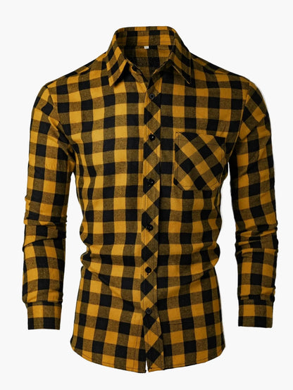 Herren Flanellhemd Kariert – Modisches Freizeithemd Slim Fit – Lässig & Vielseitig für Alltag und Outdoor
