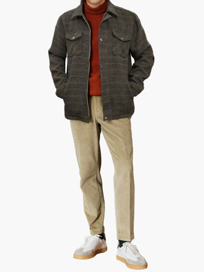 Herren Freizeitjacke im klassischen Veganer Woll-Look – Stilvolle Übergangsjacke für Alltag und Büro