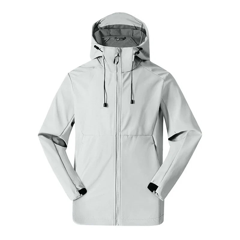 Unisex Outdoorjacke mit Kapuze winddicht wasserabweisend wärmend