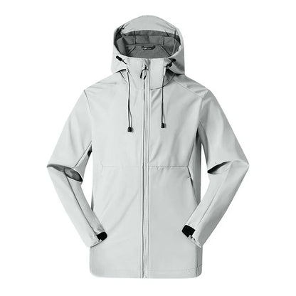 Unisex Outdoorjacke mit Kapuze winddicht wasserabweisend wärmend