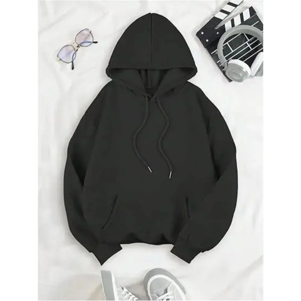 Hoodie Damen mit Leoparden-Stern Aufdruck auf dem Rücken – Oversized Kapuzenpullover