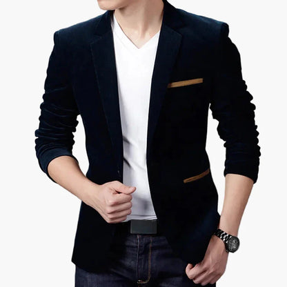 Herren Blazer Modern Business Casual Sakko – Stilvoller Einreiher für Büro & Freizeit