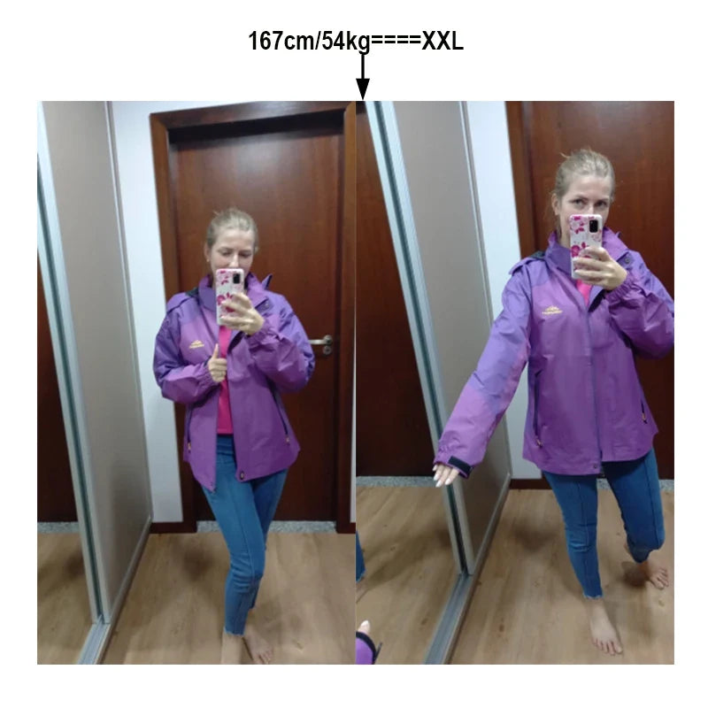 Damen Outdoorjacke mit Kapuze – Mehrfarbig