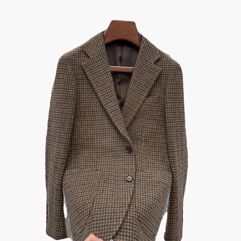 Herren Sakko im klassischen Hahnentritt-Stil – Elegante Freizeit- und Businessjacke