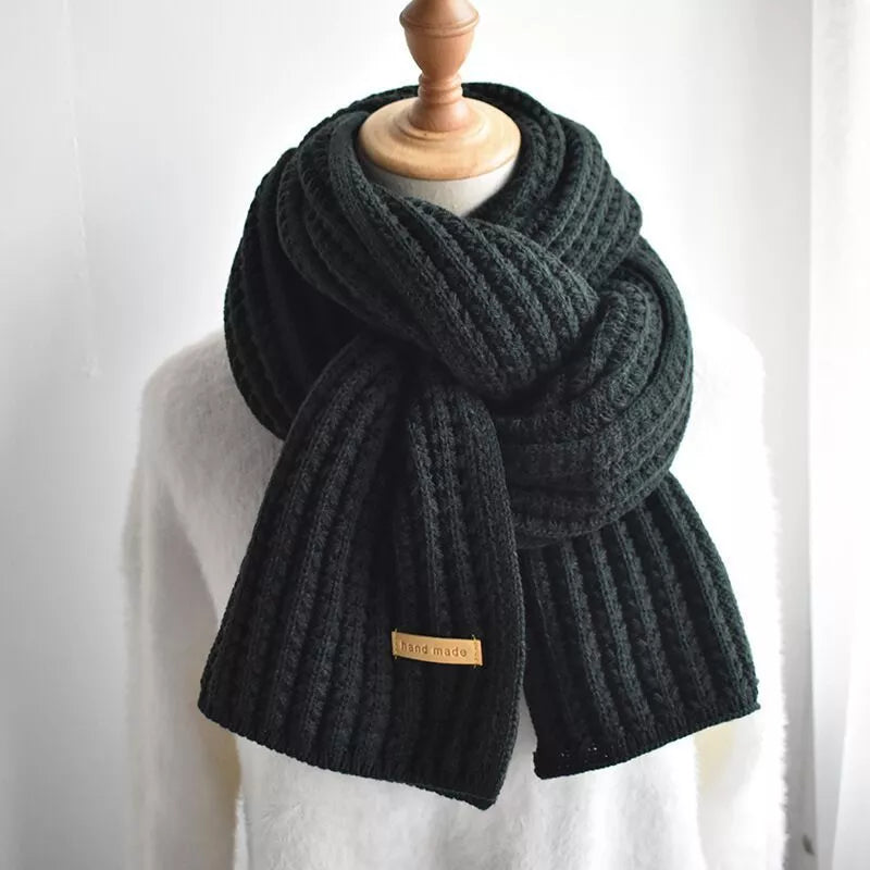 Gerippter Strickschal für Winter, breiter Rippstrick, verschiedene Farben