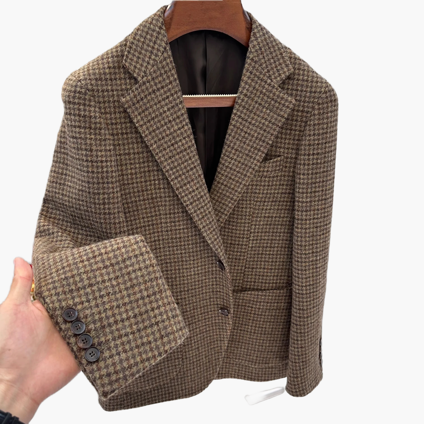 Herren Sakko im klassischen Hahnentritt-Stil – Elegante Freizeit- und Businessjacke