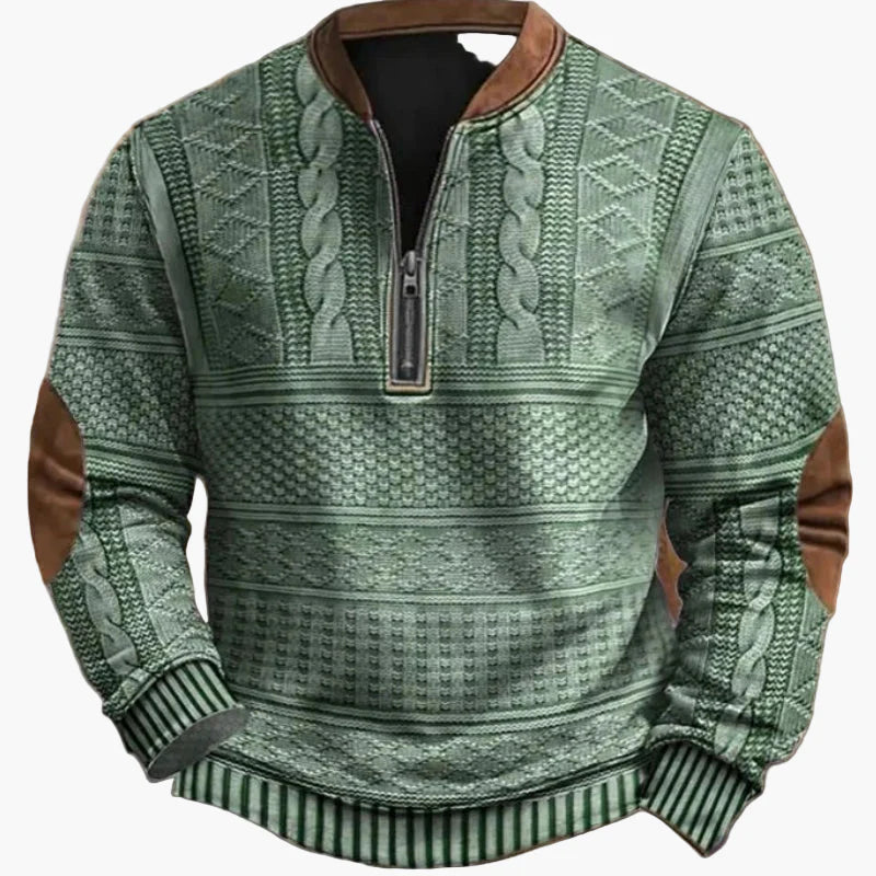 Herren Strickpullover mit Halbreißverschluss – Modischer Winterpullover für Freizeit und Alltag