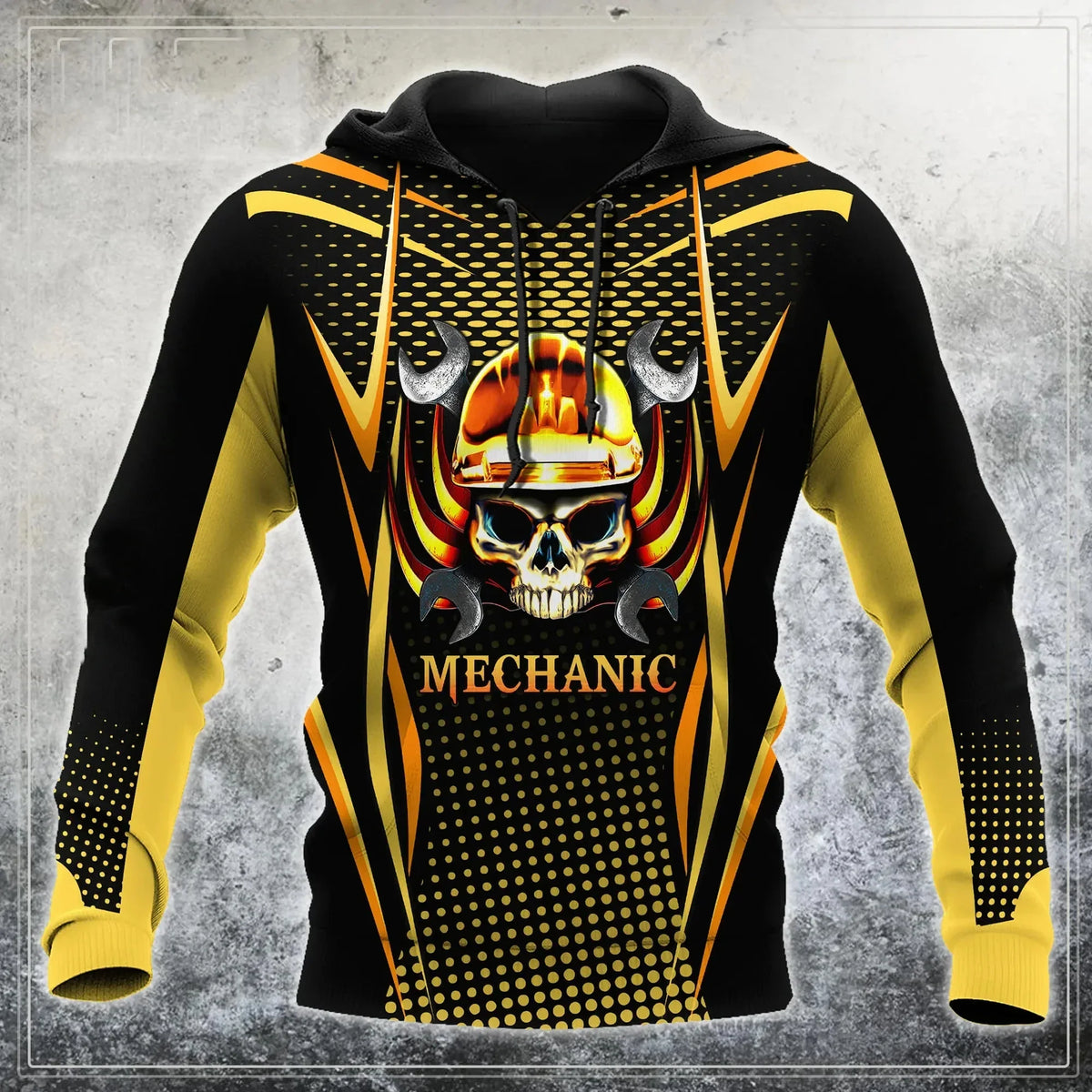 Unisex Kapuzenpullover Hoodie Mechaniker-Motiv Maschinen & Werkzeuge