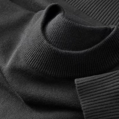 Unisex Langarm-Strickpullover mit Rundhalsausschnitt und Rippbündchen